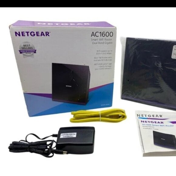 Netgear AC1600 Smart WiFi Router Dual Band R6250-200NAS 300+1300 MPS - OPEN BOX - Picture 1 of 13